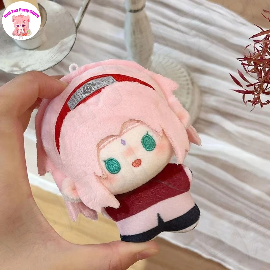 

Anime Role Haruno Sakura Attributes Print Mini Plush Doll Body 10cm Figures Pendant Keychain Toy Game Christmas Gifts