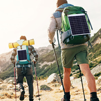 30W 5V Portable Solar Panel Dual USB Ports Solar Charging Panel Waterproof for 3.6V-5V Battery/Phone Charger