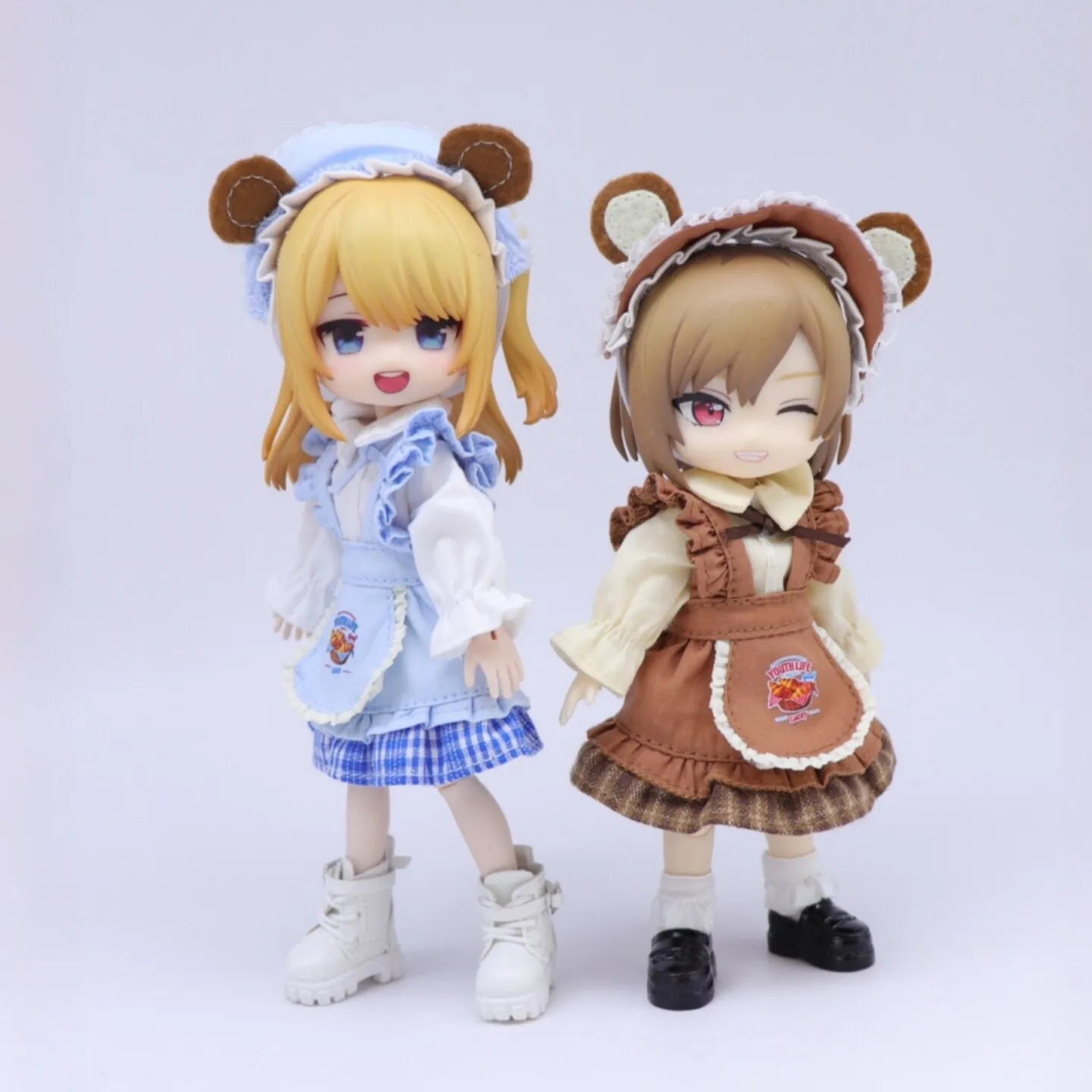 Ob11 Doll Clothes Afternoon Kitchen Maid with Headwear Dresses Up Compatible Gsc P9 P10 Senxiaomei Ufdoll 1/12 Fairy Body Stylin