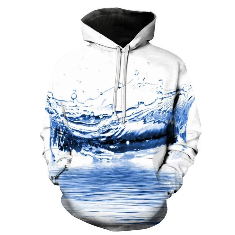 

Funny Fresh Water Droplets on Purple Leaves Printing Hoodie Unisex Harajuku Adult Streetwear Cool Super Pattern Oversized Hoodie