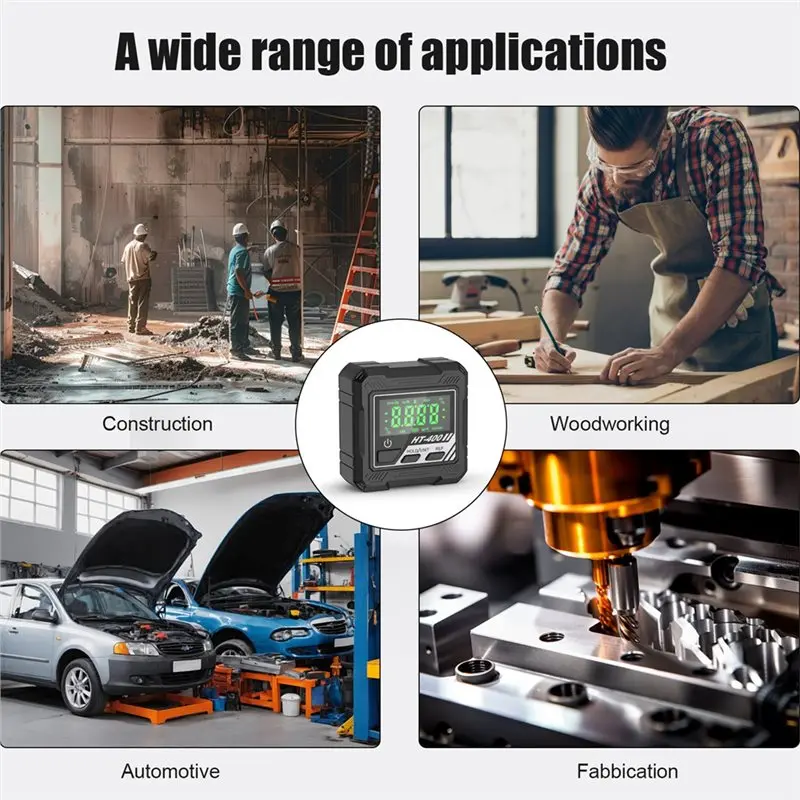 【GIFT】HT-400 Digital Protractor With Magnet 90 Degree Ruler Angle Measuring Gauge Level Indicator Tool