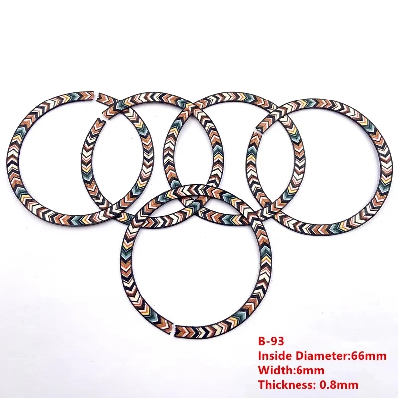 10 Buah Tatahan Ukulele Roset Kayu Gaya Berbeda, 100% Aksesori Suku Cadang Ukulele Buatan Tangan