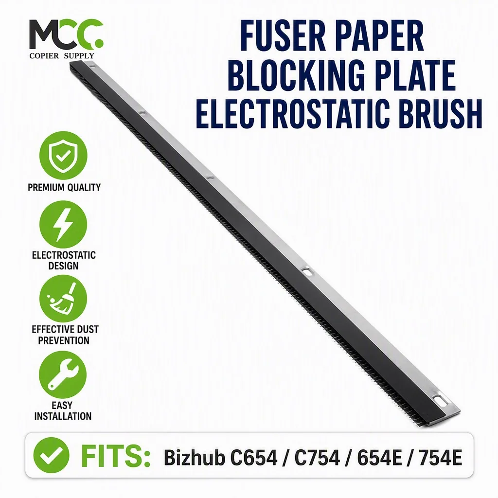 Fuser Paper Exit Guide Static Brush for Konica Minolta Bizhub C654 C754 654E 754E Anti-Static Brush