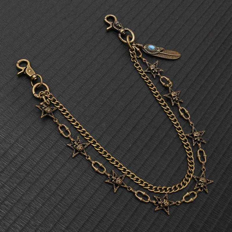 Hip Hop Punk Rock Metal Pants Waist Chain Men Women Keychain Trousers Wallet Key Chains Jeans Unisex Hip-hop Jewelry Gift
