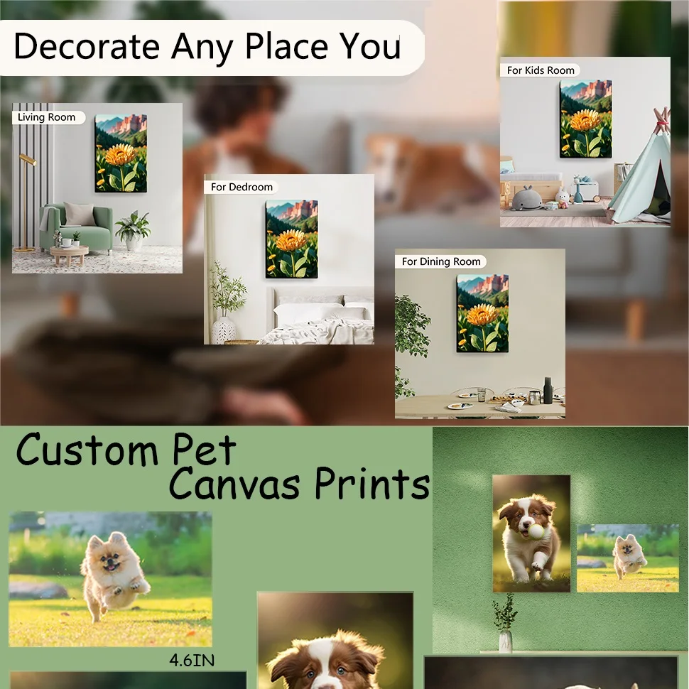 Impresiones de fotos personalizadas, lienzo de pintura, envoltura de ilustraciones de galería personalizada para decoración de impresión de pared