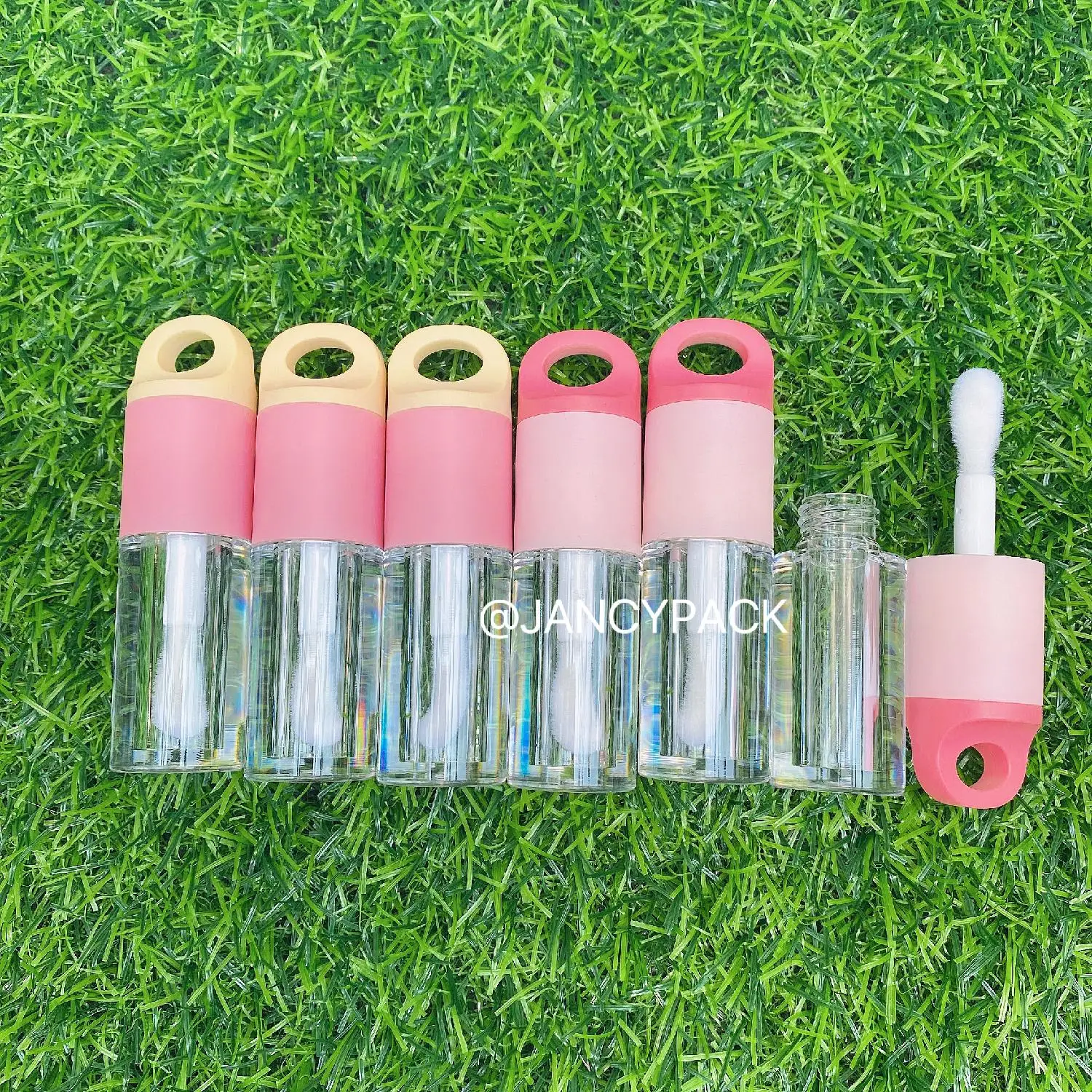 1.5ml colorful Empty Lip Gloss Tubes pink Lipgloss Containers big brush Packaging Bottle Lipstick Makeup Wholesale