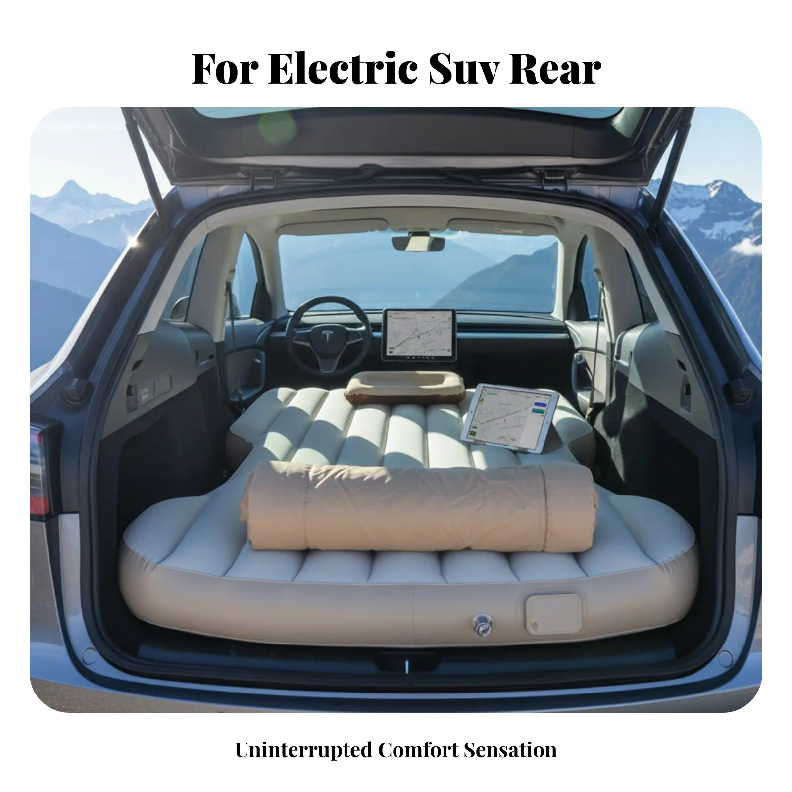Electric Vehicle Compact SUV Inflatable Mattress, Car Rear Seat Sleeping Pad, Outdoor Camping, Portable, Custom Design