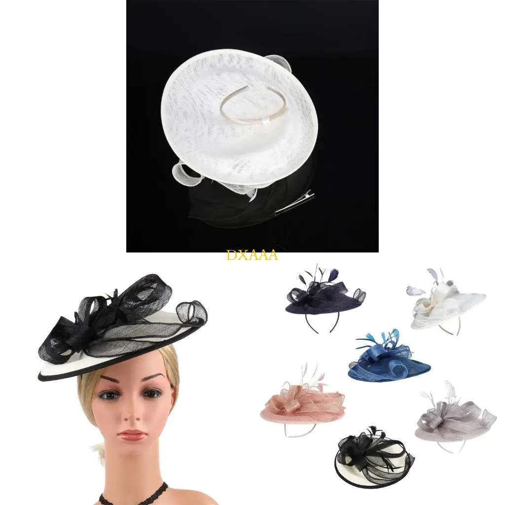

DXAA Mesh Derby Headpiece With Detachable Headbands And Clip Design Hair Decors For Wedding Parties Bridal Event