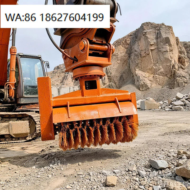 Aftermarket spare parts Excavator Drum Sweeper Attachment Winter Site Snow Debris Removal Equipment, in stock fast shipping cons