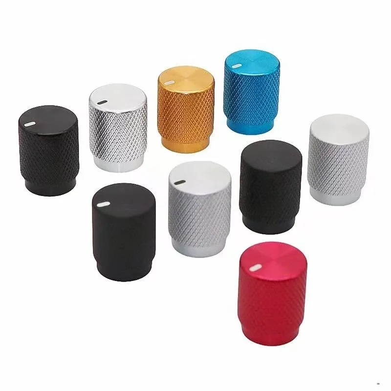 5PCS 12.5x16mm Aluminum Alloy Knob Potentiometer Knob Amplifier Adjusting Knob Cap CXT Keyboard Switch Cap Circular Hole 6MM