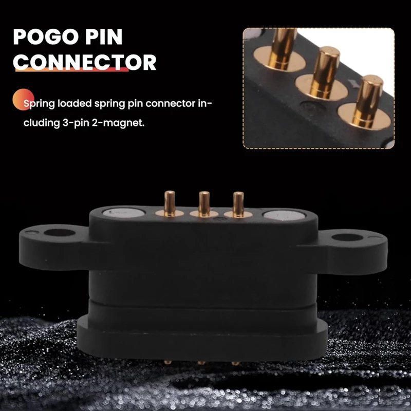 20Pairs 3Pin Spring Loaded Magnetic Pogo Pin Connector 3 Positions Magnets Pitch 2.3MM Through Holes Male Female Probe