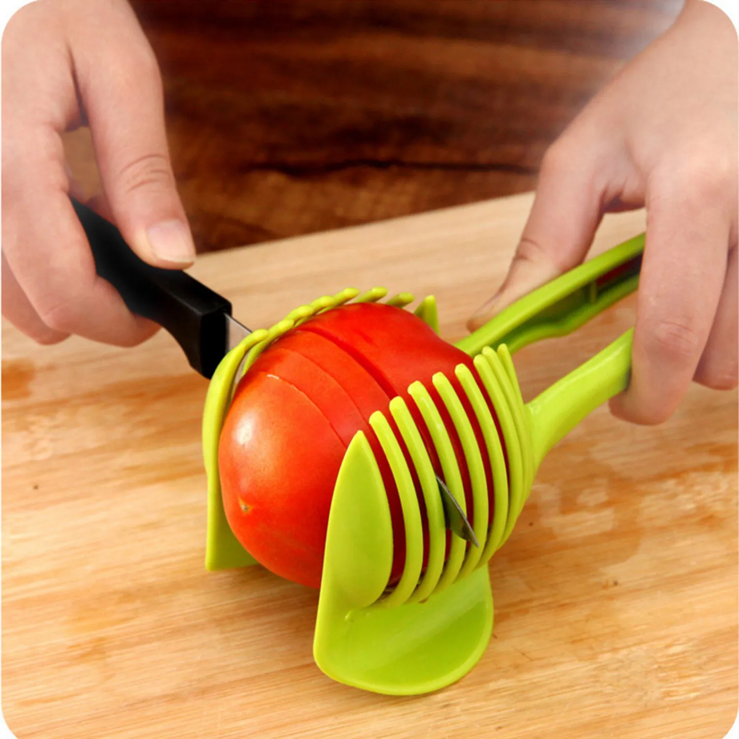 

1Pcs Plastic Kitchen Handheld Potato Slicer Tomato Cutter Tool Lemon Cutting Cooking Kitchen Accessories