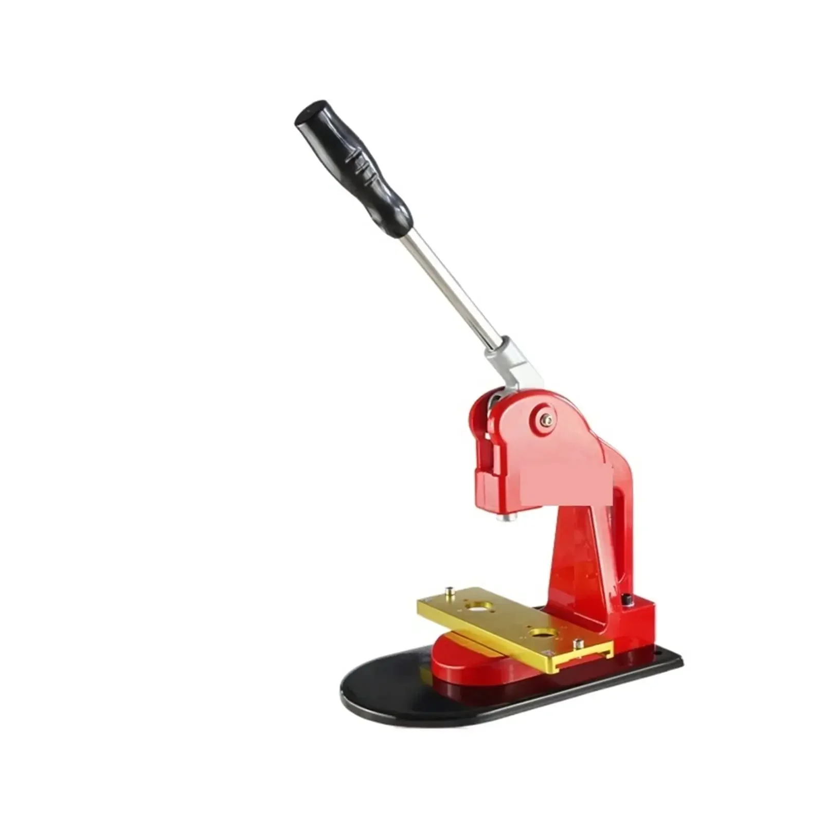 Button Maker Pins Red Badge Making Machine Manual Operation Punch Metal Button Tool for School DIY Crafts Without Mold