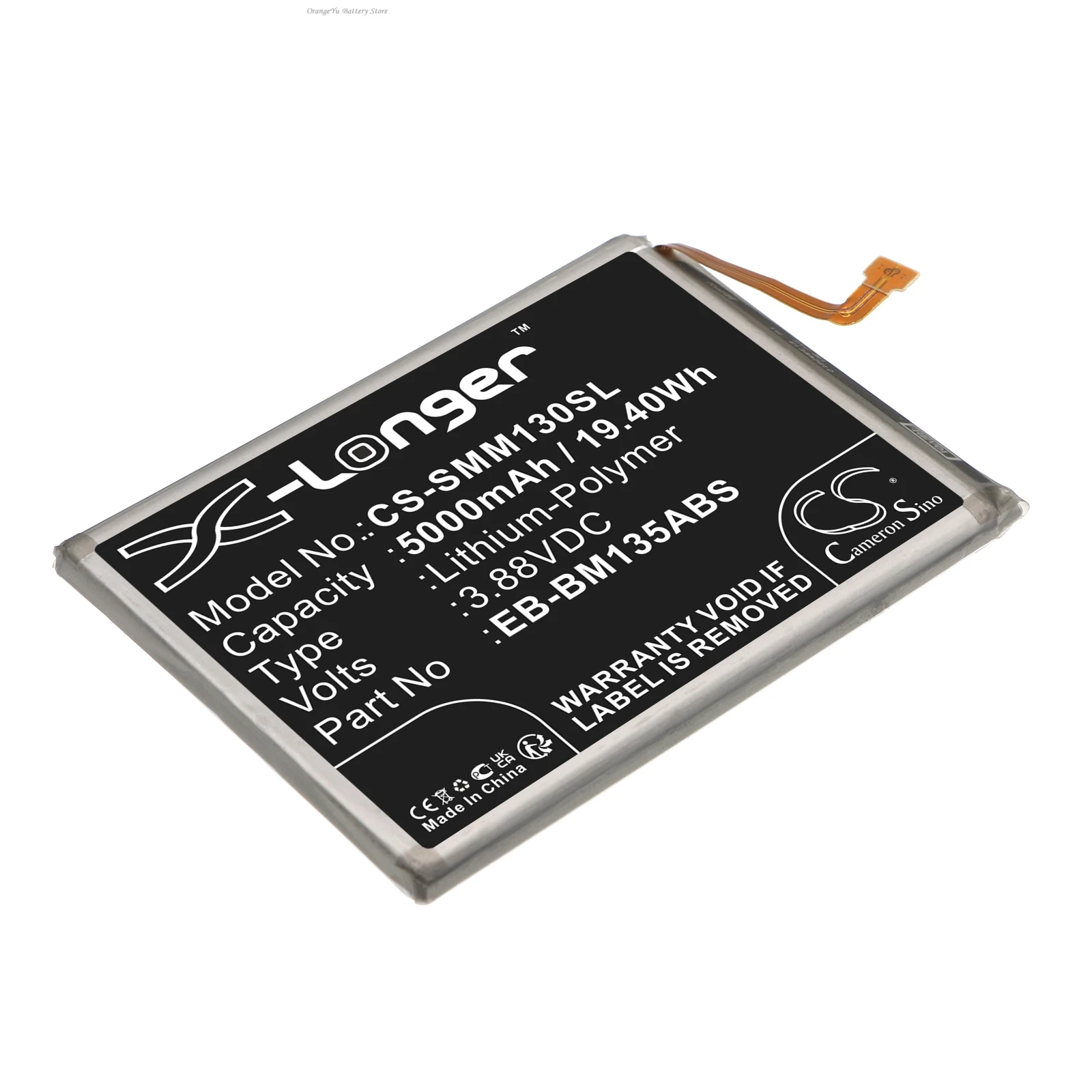 

Cameron Sino 3.88V 5000mAh Mobile, SmartPhone Battery EB-BM135ABS for Samsung Galaxy M13 5G 2022, SM-M136B/DS +TOOLS KIT