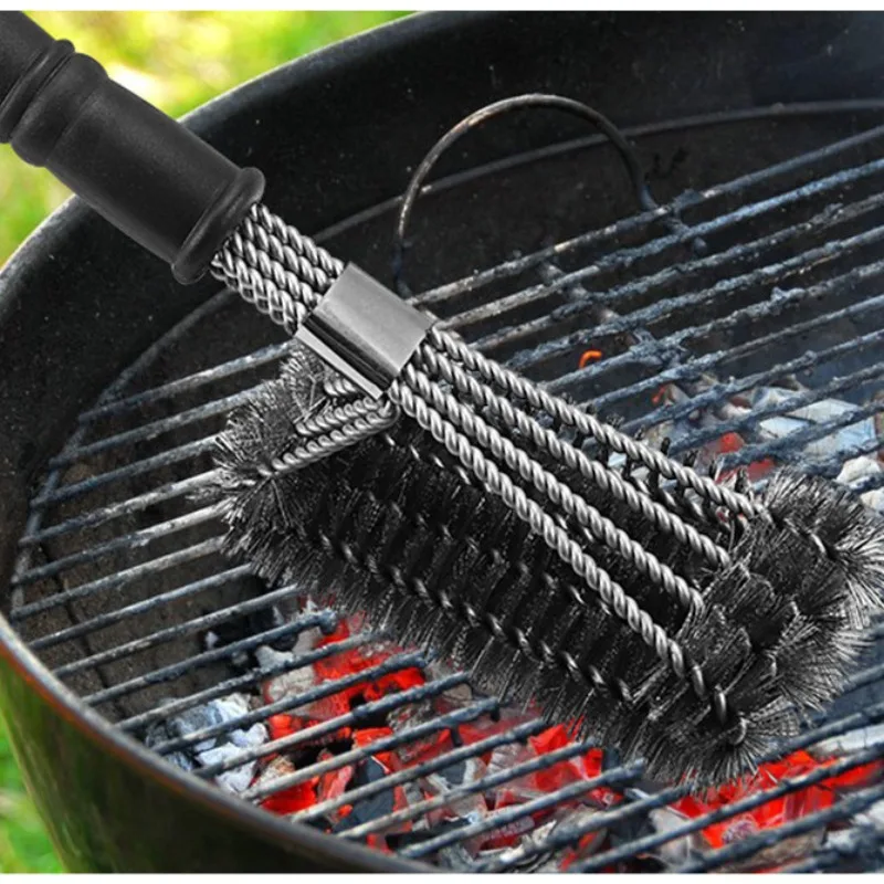 18inch Four-head Barbecue Cleaning Brush Oven Grill Cleaning Brush Wire  Bbq Tool