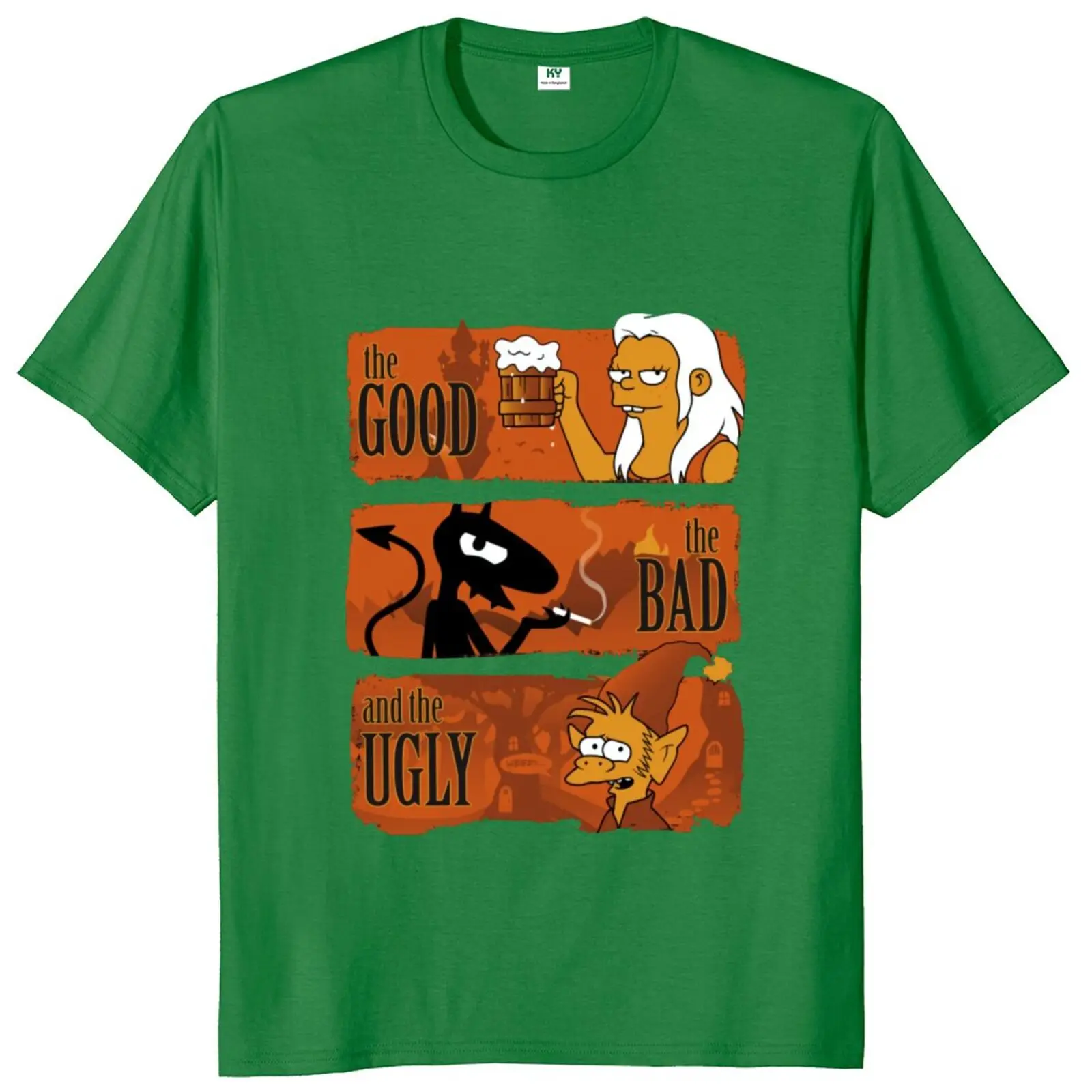 The Good The Bad And The Ugly Anime Funny T Shirt The Princess Demon Elf Classic TV Series Bean Luci Elfo Cartoon Camiseta