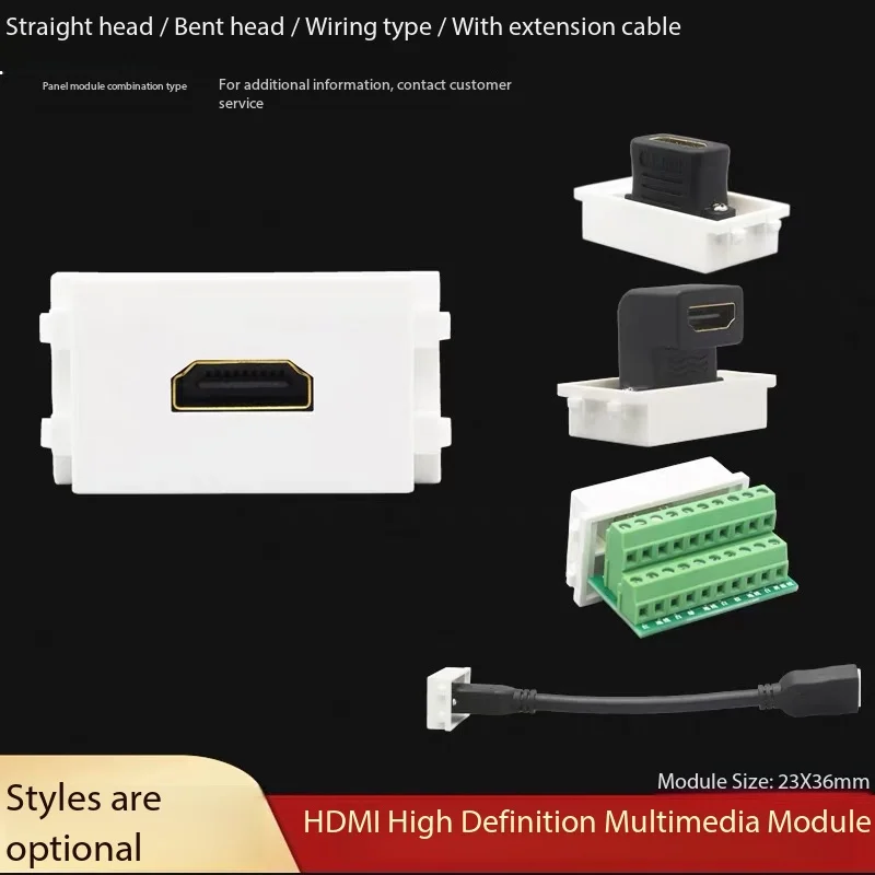 

128 type straight elbow solder-free 10pcs 4K HD HDMI module universal for computer projectors and HDMI cables