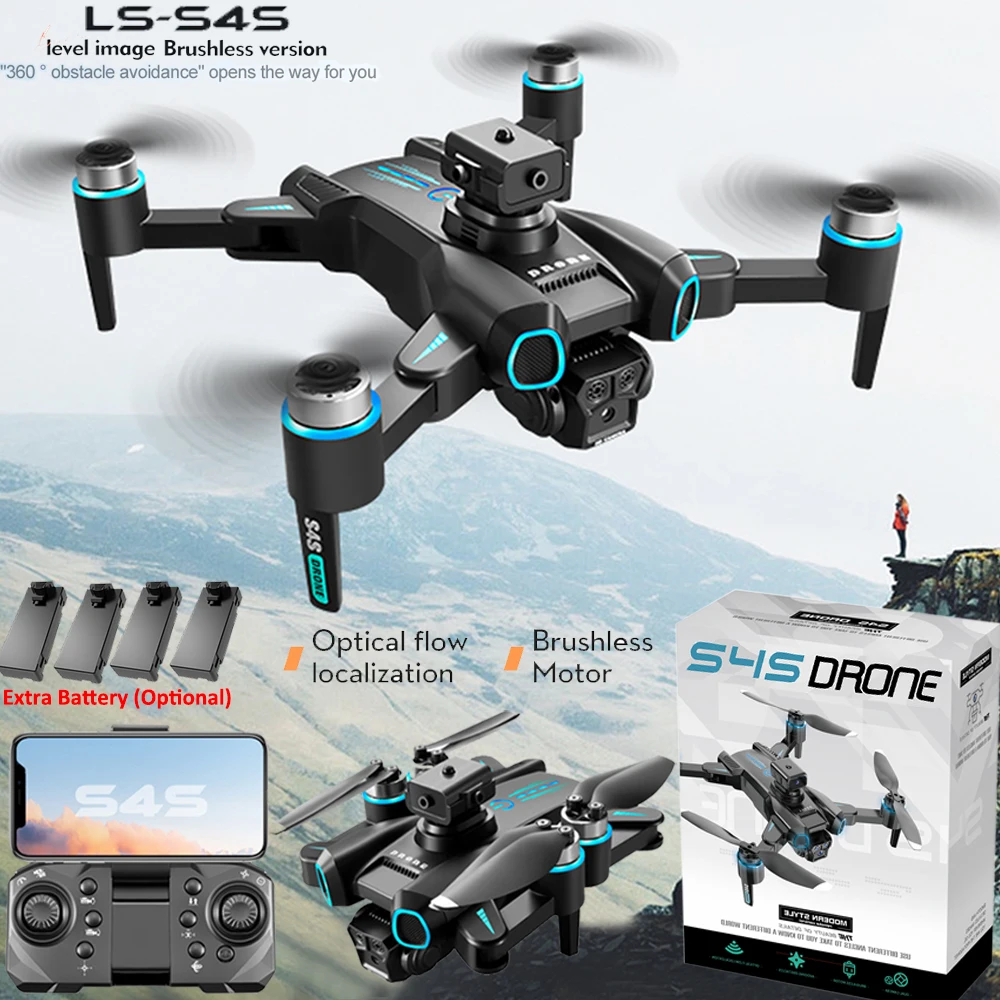 

Новый RC-дрон LS-S4S 5G WiFi FPV 360° ° Лазерный предотвращение препятствий, бесщеточный двигатель, GPS, возврат, HD, двойная камера, радиоуправляемый квадрокоптер, дрон, игрушки