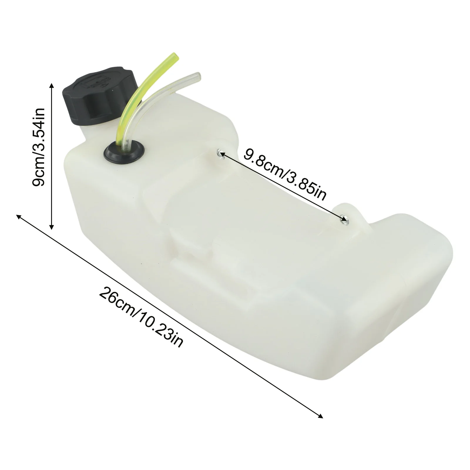 Garden Multi Tool Fuel Tank Replacement Distance Between Fixing Holes 98mm/3 85 Inches Package Includes Fuel Tank Cap