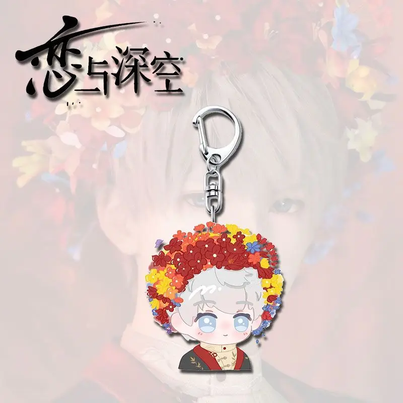 Gantungan Kunci Akrilik Kreatif Lucu Xavier Caleb Sylus Rafayel Zayne Love and Deepspace, Aksesoris Animasi, Dekorasi Tas Ransel, Hadiah
