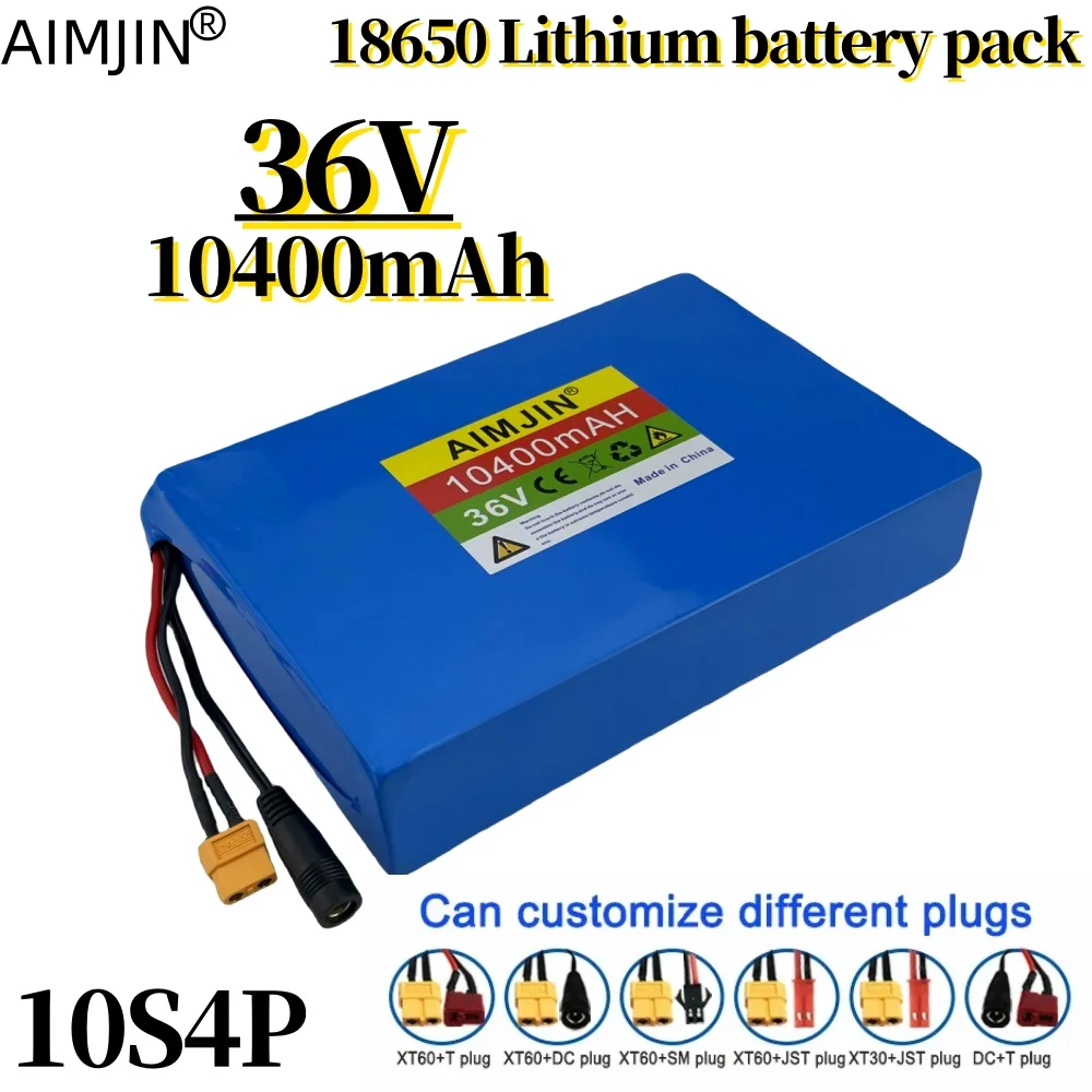 

36V Battery 10400mAh 18650 10S4P battery pack 36V 10.4Ah Scooter Battery with BMS