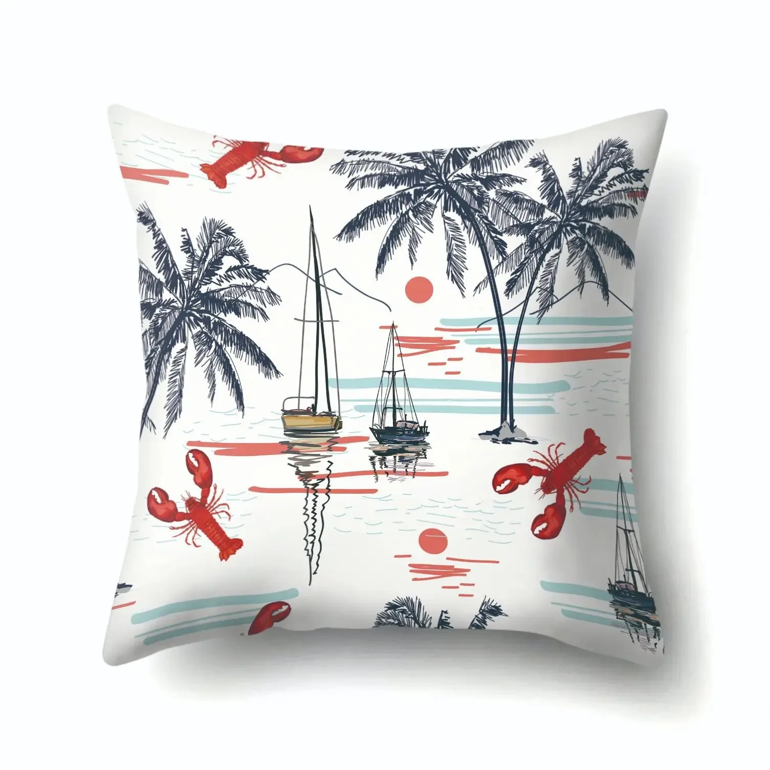 Flamingo Pineapple Coconut Pillowcase Office Living Room Home Pillowcase Car Ornaments