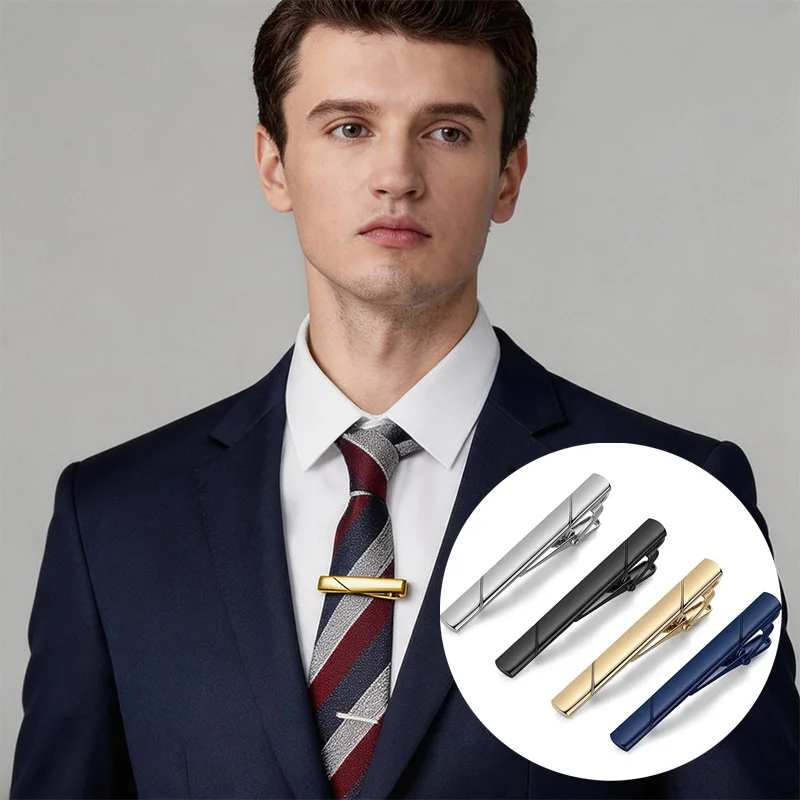 5.8x0.6cm Tie Clips for Men's Tie Clip Firm Man Tie Kit Simp