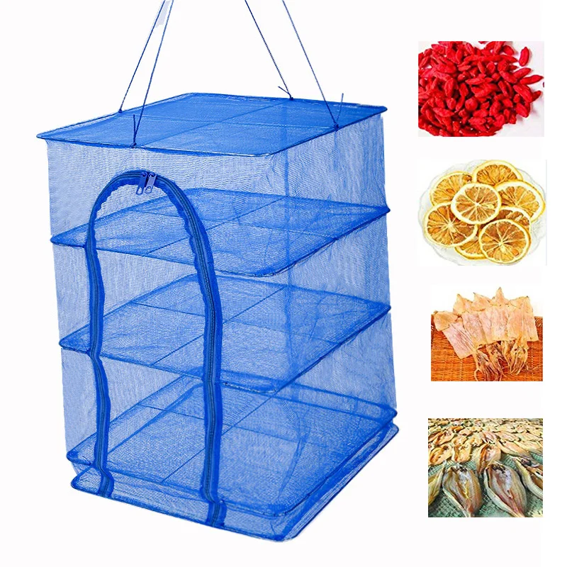 Layers Drying Net for Herbs Hanging Basket Folding Dry Rack Herb Drying Net Dryer Bag Mesh For Flowers Buds Plants Organizer