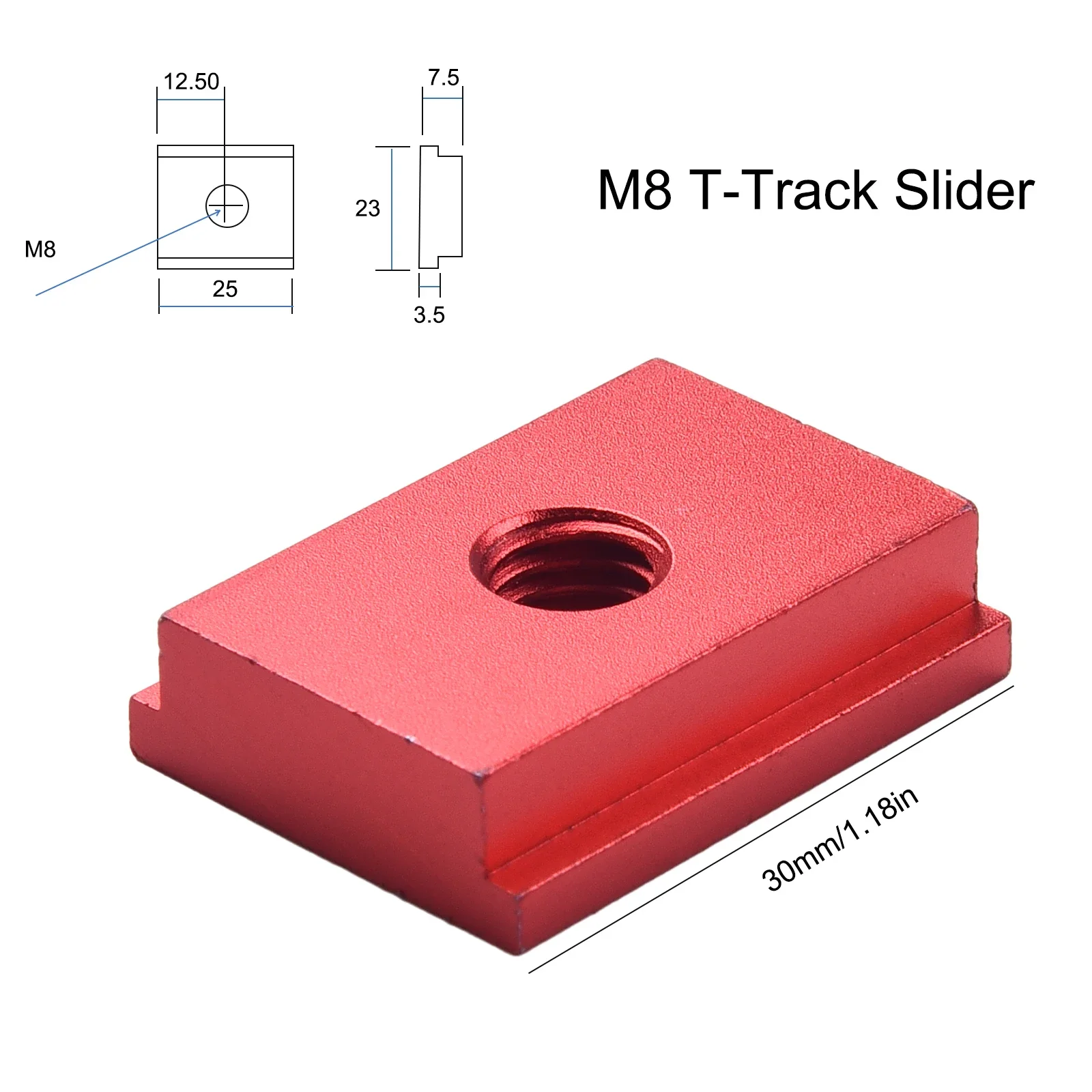 1pc M6/M8 T-Track Slider T-tracks Model Aluminum Alloy T Slot Nut Standard Miter Track For Workbench Router Table Woodworking