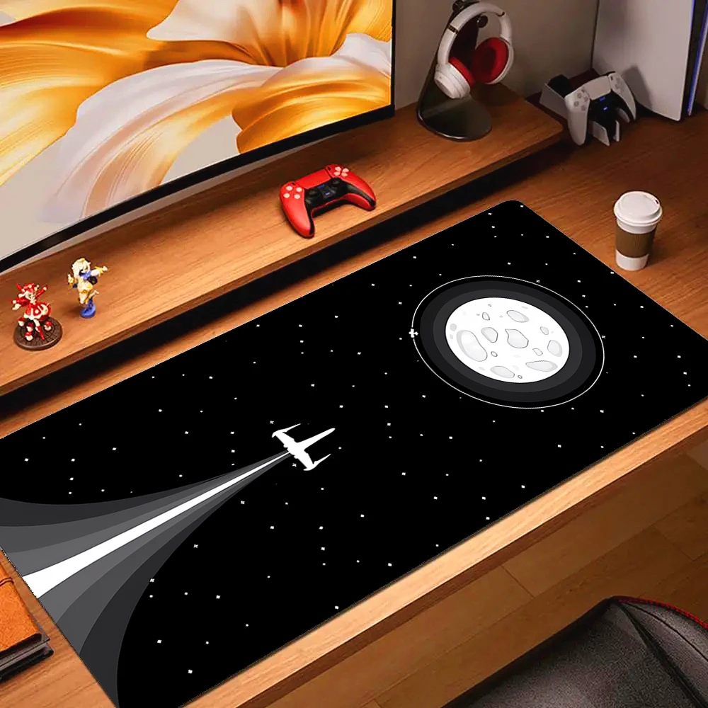 HD Customized Star Mouse Pad Large Moon Mousepad Gamer Computer Keyboard Mouse Mat XXL Office Deskmat Anti Slip Rubber Material