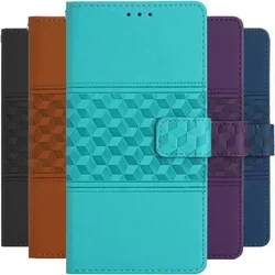 Fantastische Grid Flip Case Voor TCL 403 405 406 408 40SE Portemonnee Kaartvak Telefoon Cover # OAA