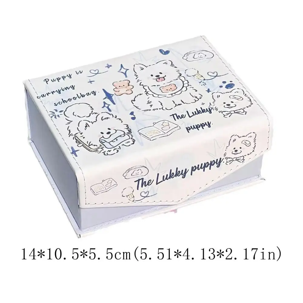 Decoración de escritorio, caja de almacenamiento de tarjetas impermeable, caja de almacenamiento de escritorio de dibujos animados de Anime, organizador de tarjetas de fotos bonito de PU, organizador de tarjetas Idol