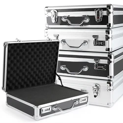 Portable Aluminum Tool Box Password Tool Box Safety Portable Equipment Instrument Case Shockproof Storage Box Metal Suitcase