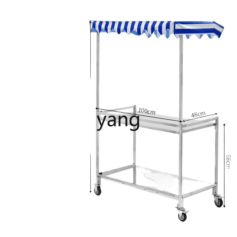 

CX ice powder barbecue sausage stall trolley foldable table lemon milk tea Oden cooking snack cart