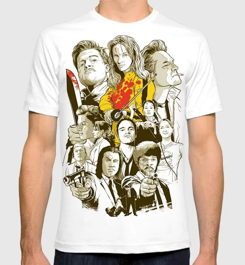 Quentin Tarantino Movies Art T-Shirt Men's Women's Sizes (dmm-118)