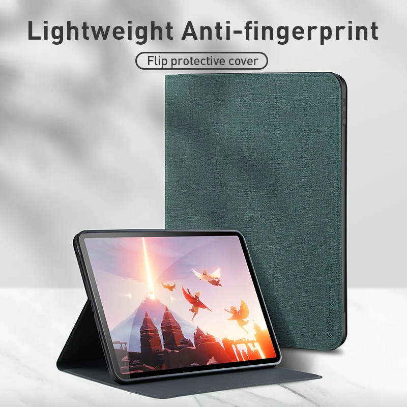 X-LEVEL Canvas Series Cloth Texture Full Protection Leather Tablet Stand Case Cover for iPad Pro 11-inch (2022) /  (2021) / (202