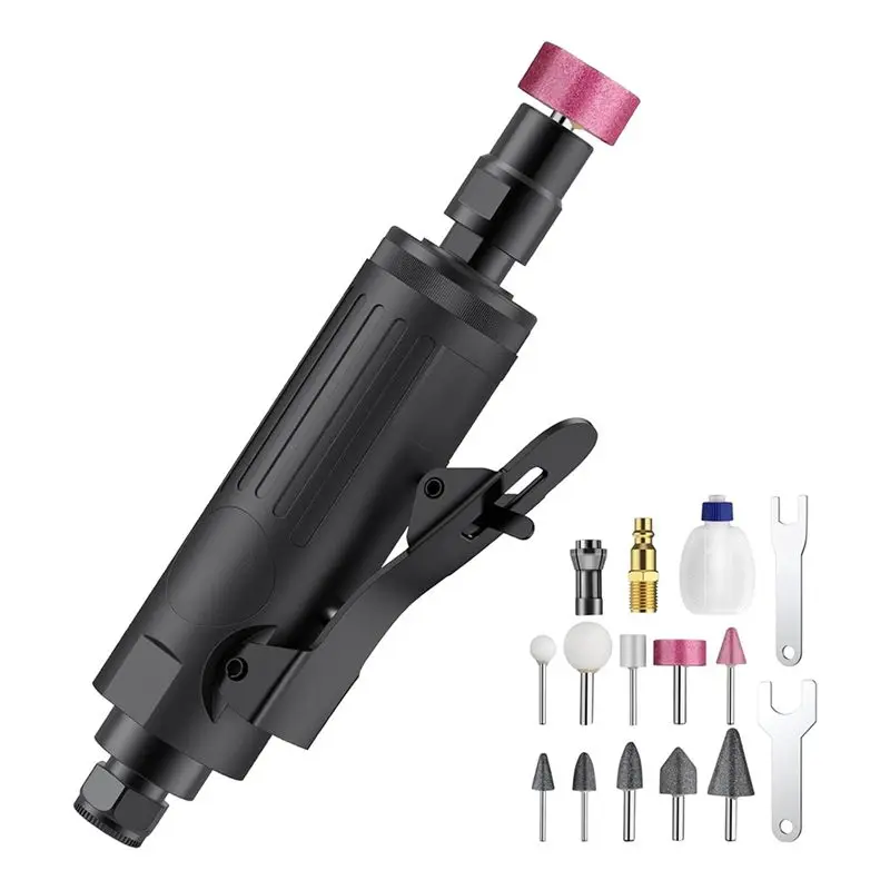AEE2-Air Straight Die Grinder,1/4In Pneumatic Angle Die Grinder,25000 RPM,For Contour Grinding, Cutting,Polishing,Weld Repair