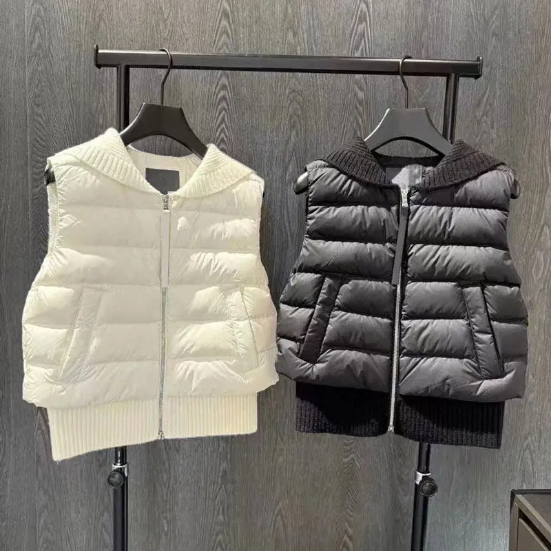 

Женский пуховый жилет G41051: Новая зимняя коллекция для гольфа, без рукавов, теплый, на молнии, люксовый, корейский спортивный жакет