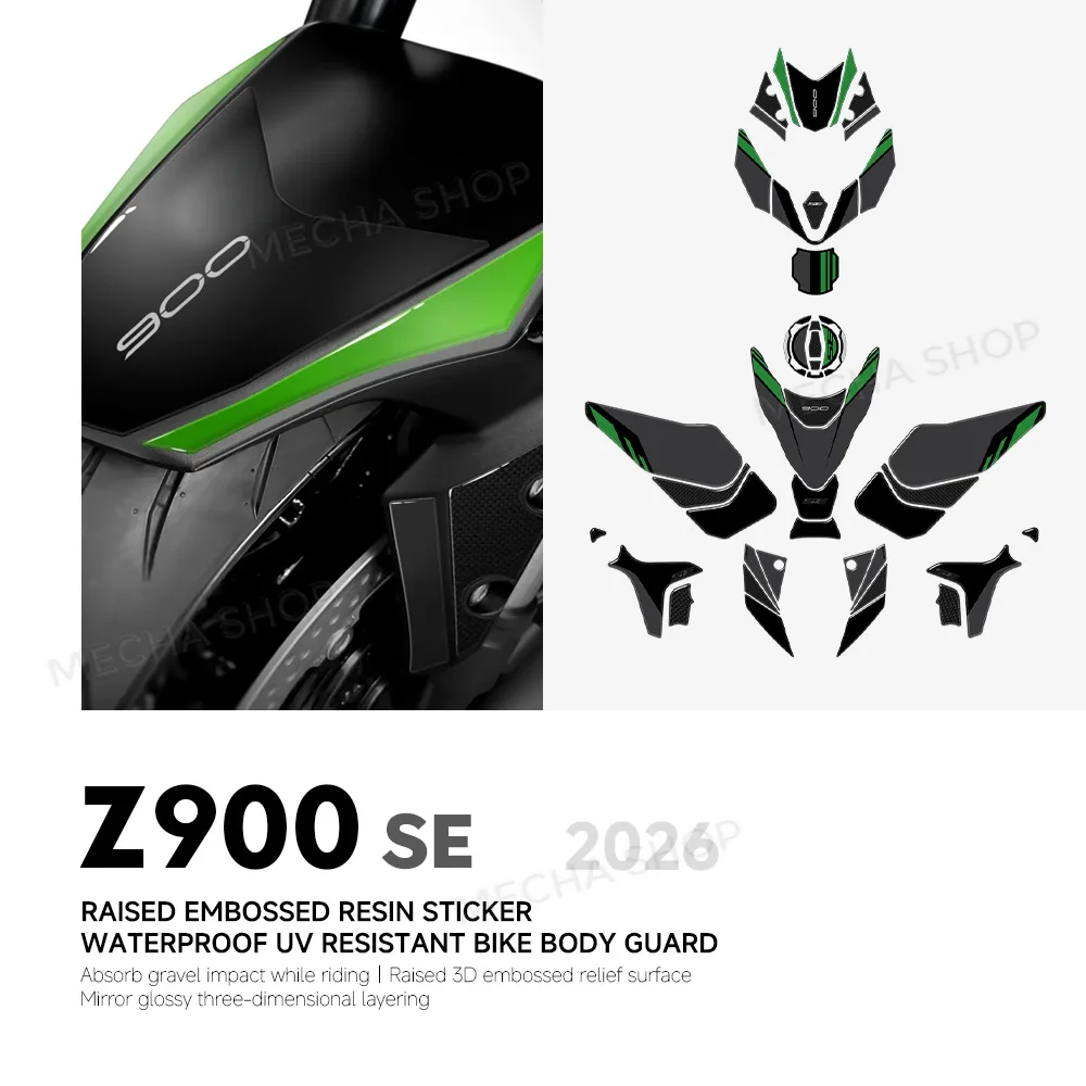 3D Resin Sticker Protection Motorcycle Accessories For Z 900 SE Z900SE 2026 Tank Mat Decal Kit