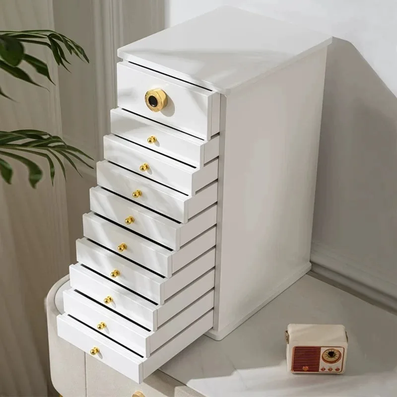 Solid Wood Jewelry Organizer Box Large Capacity Jewelery Storage Boxes with Lock 10 Layer Drawer Ring Earrings Storage Box