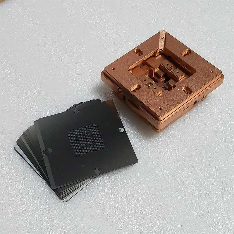 BGA Universal Stencils Reballing Station for Game Console PSP PS3 PS4 PS5 XBOX CXD WII CPU GPU Template Optional 90MM Golden