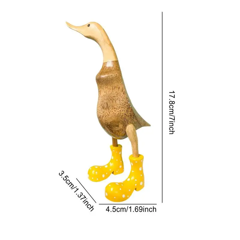 1pcs Duck Resin Ornament Statue Decoration Rain Boots Duck Resin Statue Cute Style Home Decoration Supplies 18cm