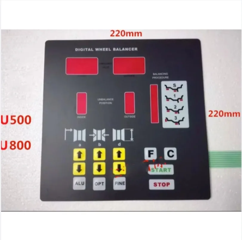 New 1PC Balancing Machine Parts Keypad Control Panel Touch Switch FitFor Unite U500 U800