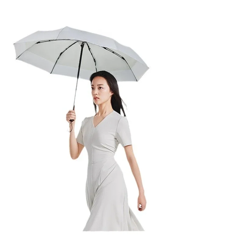 

Double-layer titanium silver parasol sun and rain umbrella UV protection sun protection folding