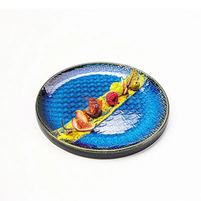 

Vintage Ceramic Dinner Plate Flat Steak Dessert Sushi Plates Pasta Restaurant Specialty Tableware