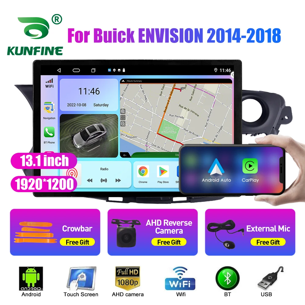 

Автомобильный радиоприемник 13,1 дюйма для Buick ENVISION 2014-2018, автомобильный DVD GPS-навигатор, стерео Carplay, 2 Din, Центральный Мультимедиа, Android, авто