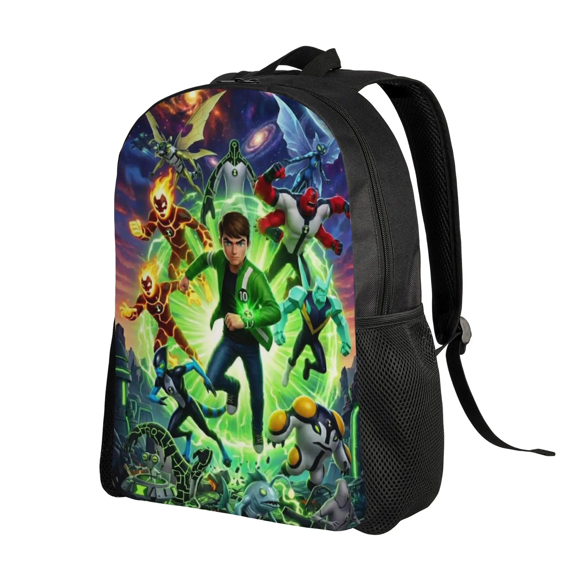 Ben 10 College Bag Back to school season Ben10 Cosmic Alien Team Poster  Solid Backpack