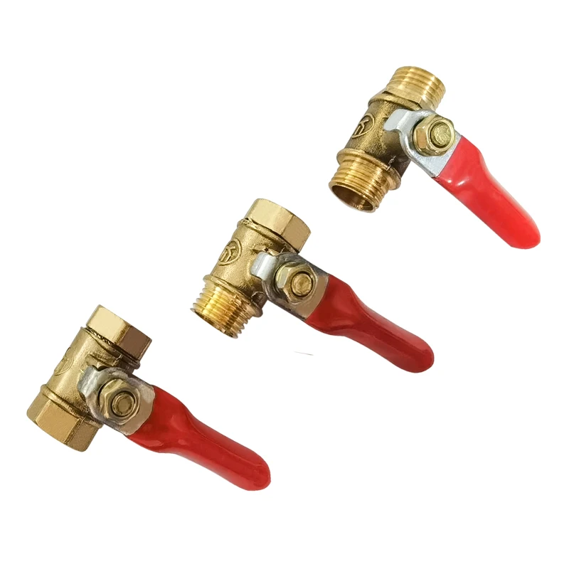 Brass Pneumatic Connector Controller Handle 6-12MM Hose Barb Inline ,Water Oil Air Gas Fuel Line Shutoff Ball Valve Pipe Fitting