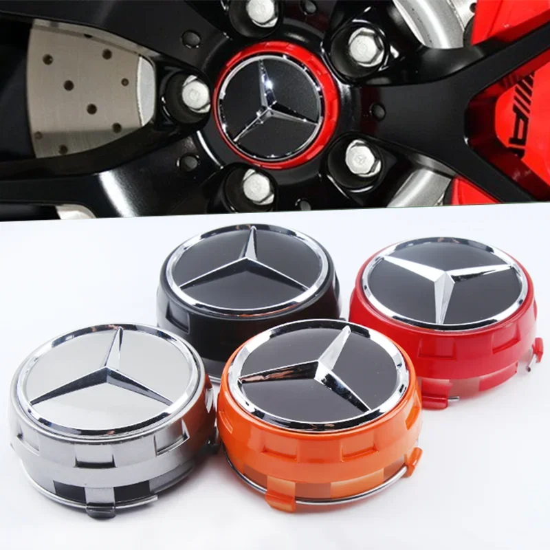 4 SZTUK 75 mm osłony piast kół samochodowych do Mercedes Benz B/C/E/S Class A Class C200L GLC GLK CLA W166 W163 W221