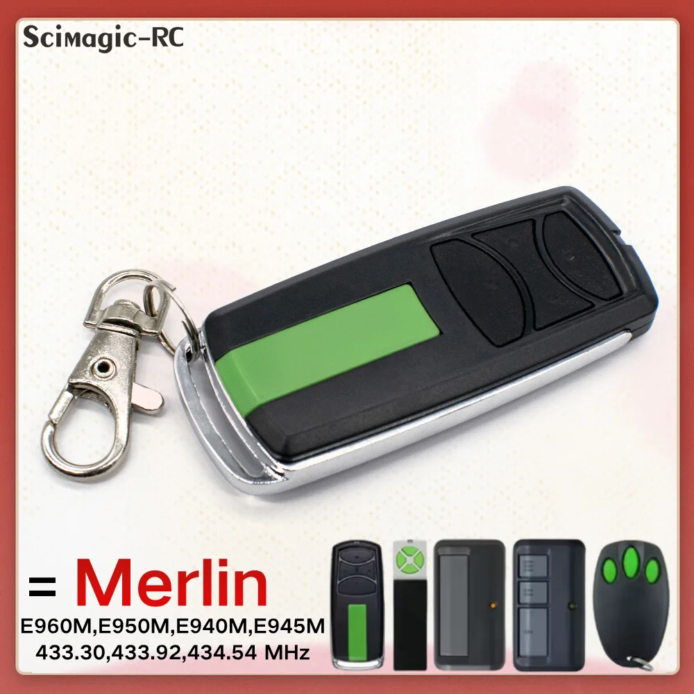 Merlin Garage Door Remote Control For E960M E940M E950M E945M E943M 433.30 433.92 434.54MHz Garage Door Opener Keychain